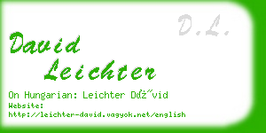 david leichter business card